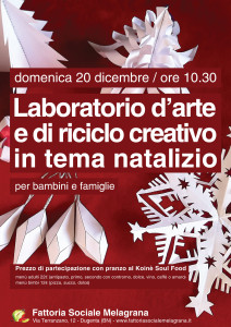 Laboratorio d'arte e di riciclo in tema natalizio